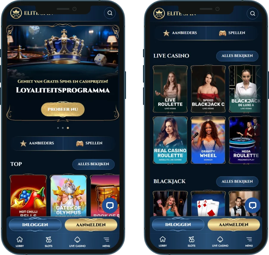 Live Casino via mobiel